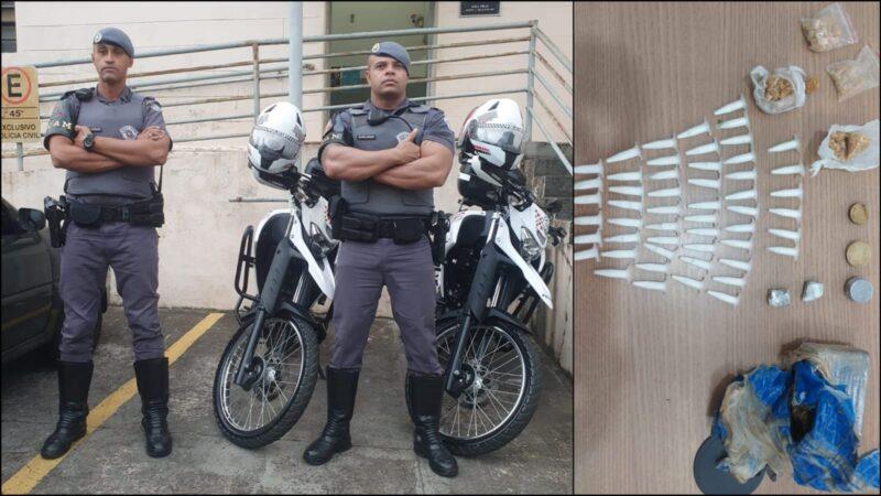 Policiais da Rocam prendem traficante em flagrante durante patrulhamento no centro de Franca