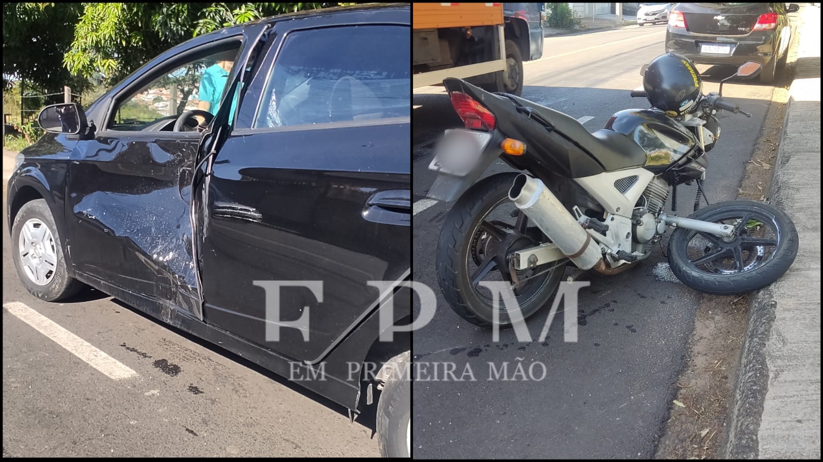 Motociclista fica ferido após atingir veículo que fazia conversão em avenida de Franca