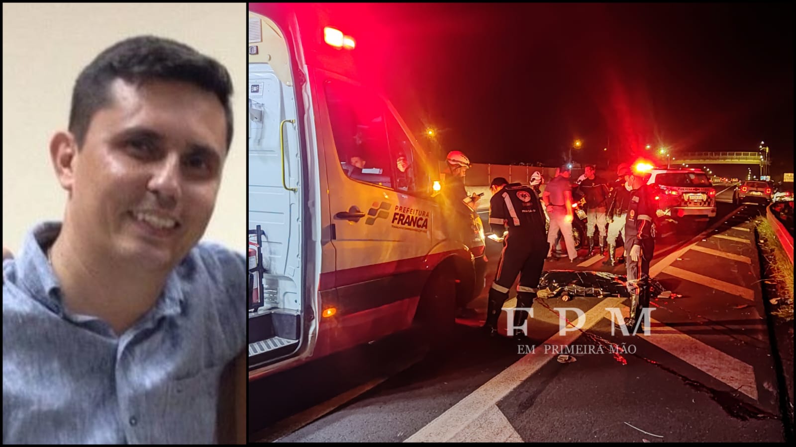 Motorista embriagado foge após atropelar e matar motociclista na Cândido Portinari em Franca