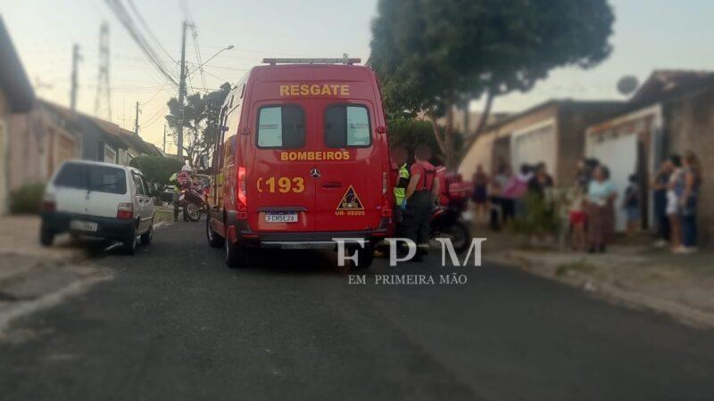 Idoso é socorrido após incêndio em residência no Jardim Pulicano em Franca