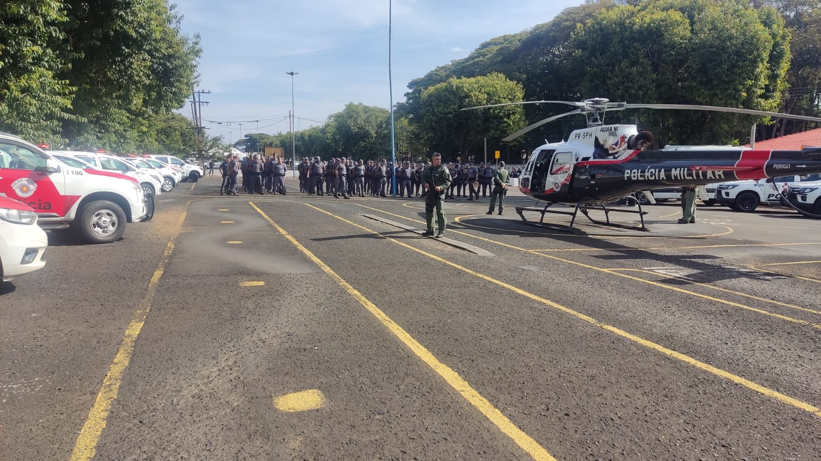Polícia Militar realiza operação em Franca e conta com o Helicóptero Águia