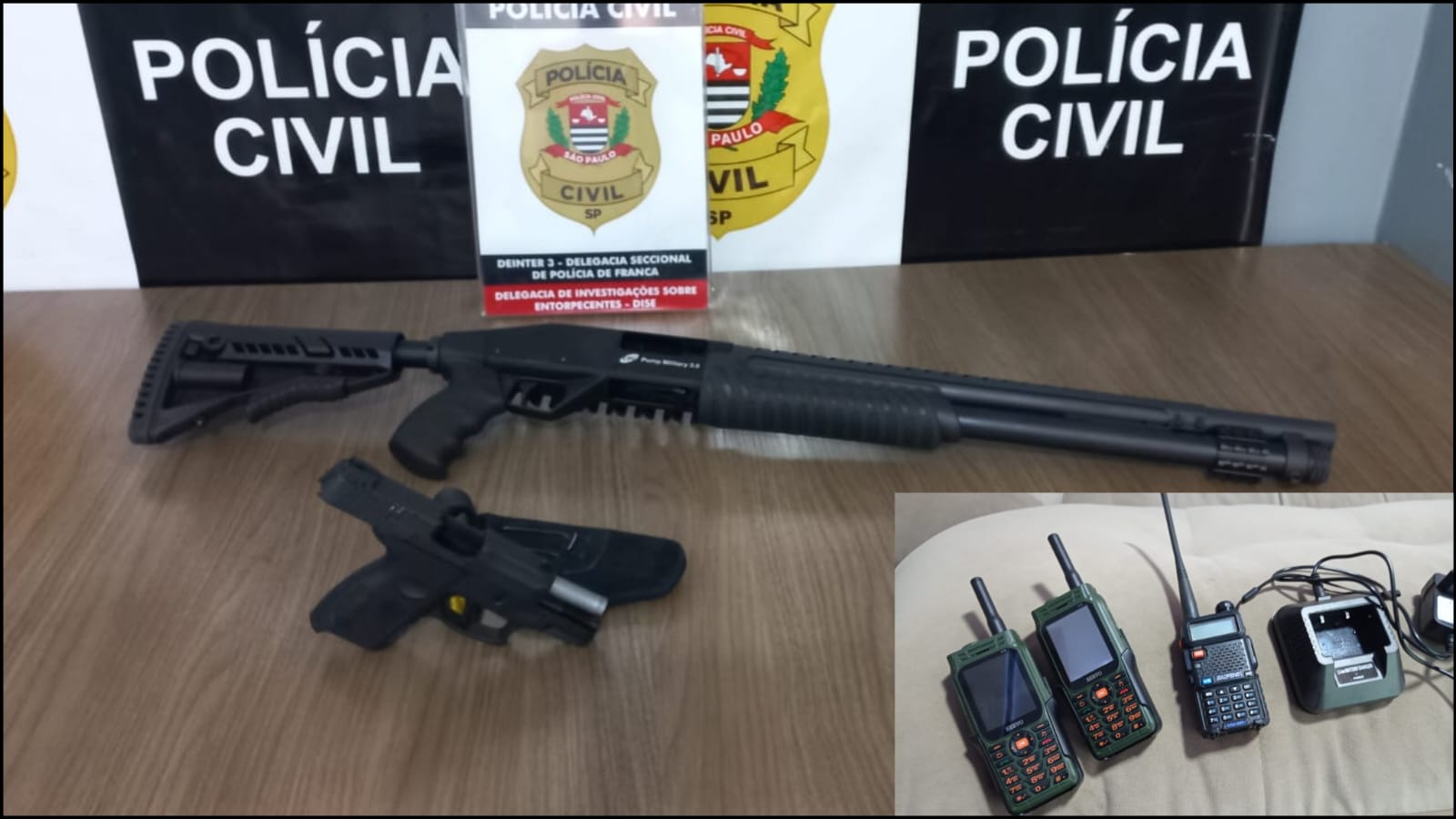 Após denúncia Polícia Civil de Franca apreende armas que possivelmente seriam usadas para cometer crimes