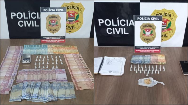 Dois traficantes foram presos pela Polícia Civil nos predinhos da Dom Pedro em Franca