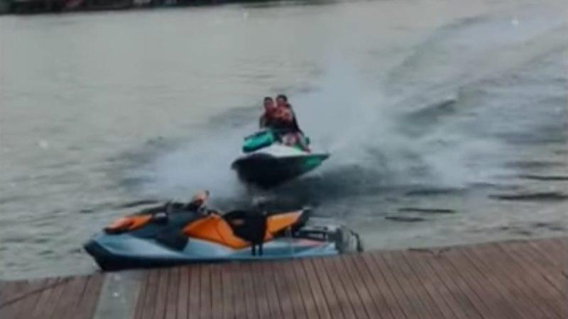 Acidente com jet ski deixa duas pessoas feridas em Rifaina