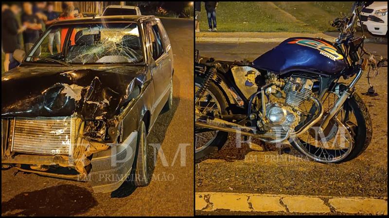 Colisão frontal entre carro e moto por pouco não termina em tragédia em Franca