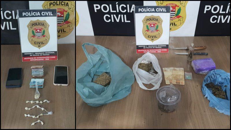 Três pessoas foram detidas durante operação da Polícia Civil em Franca e Cristais Paulista