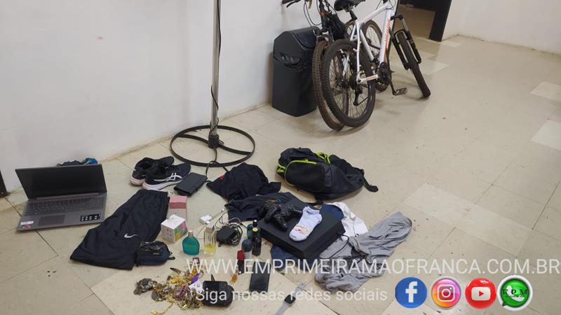 Polícia Militar prende ladrão em flagrante furtando residência em Franca