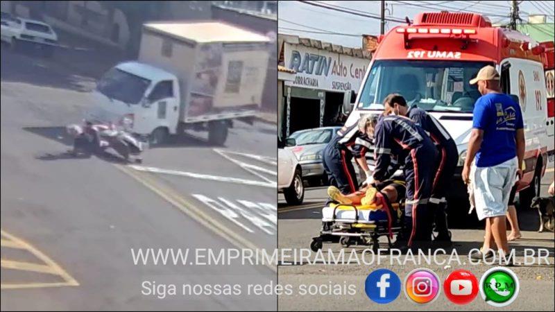 Motociclista sofre trauma na cabeça após grave acidente em Franca