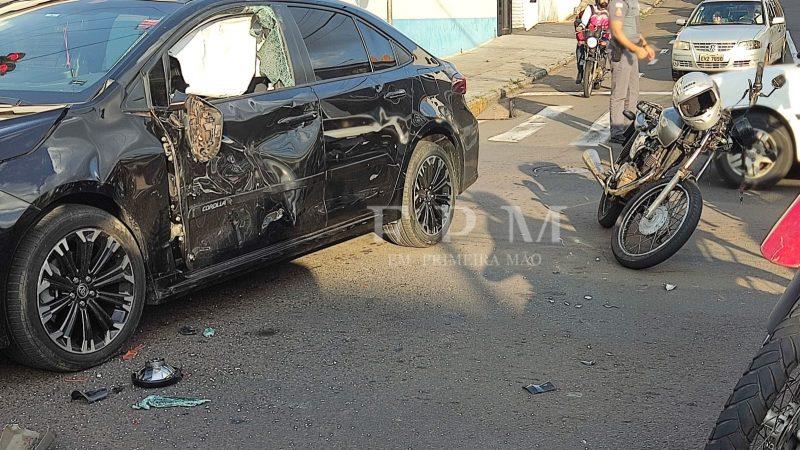 Entregador fica ferido após acidente de trânsito em avenida de Franca