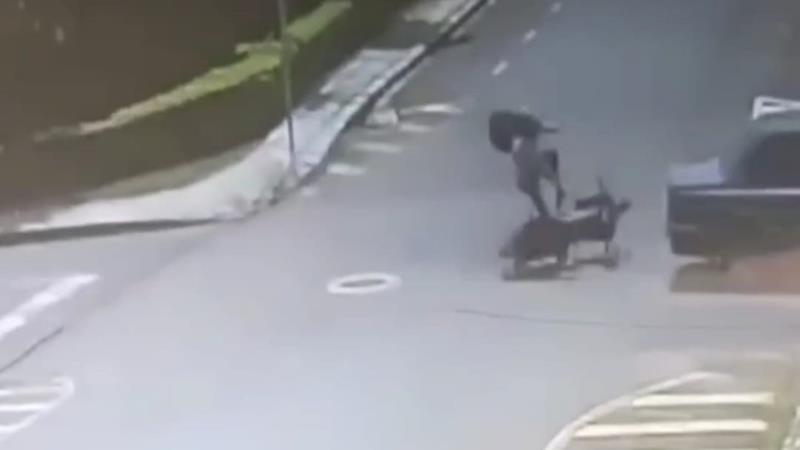 Motociclista fica ferido após ter a frente cortada por veículo na Estação em Franca