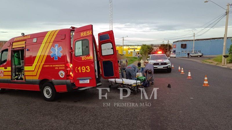 Motociclista fica ferido após atropelar cachorro em Franca 