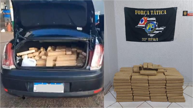 Operação policial em Barretos resulta na apreensão de 160 quilos de maconha e prisão de dois traficantes