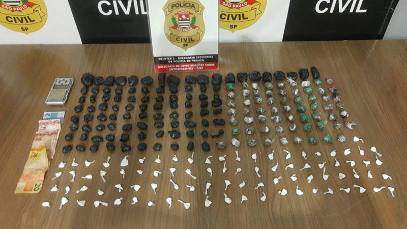 Traficante é preso pela DISE com cocaína e maconha no Jardim Ângela Rosa