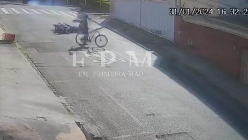 Motociclista e ciclista ficam feridos após se envolverem em acidente em Franca