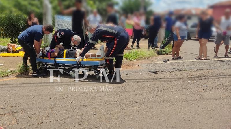 Acidente de moto deixa três jovens gravemente feridos em Franca