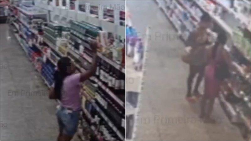 Três mulheres foram flagradas furtando supermercado na Vila Santa Cruz em Franca