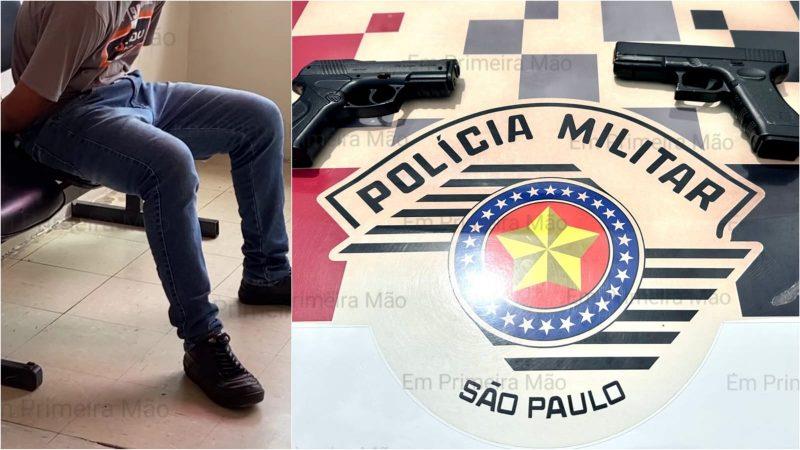 Adolescente é detido com dois simulacros de pistola no Jardim São Luiz em Franca 