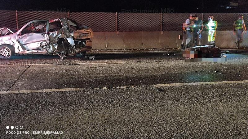 Motorista fica ferido após atropelar cavalo na Cândido Portinari, em Franca