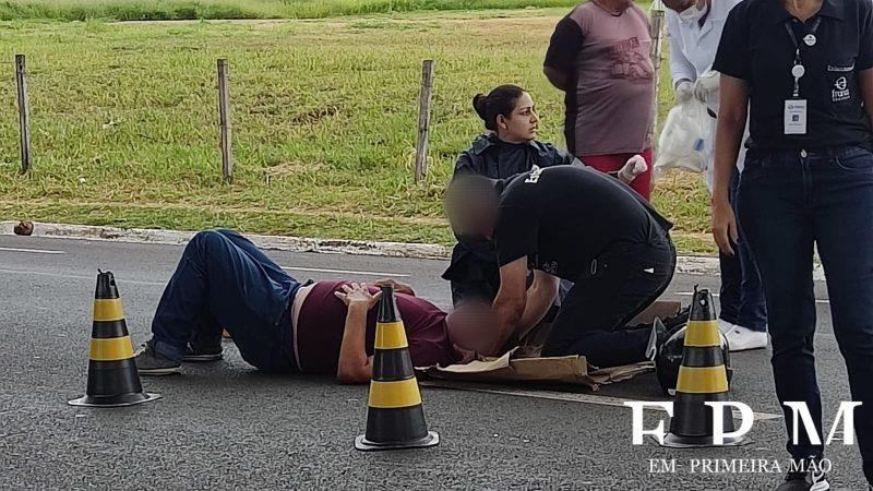 Colisão entre duas motos deixa dois feridos em avenida movimentada de Franca 