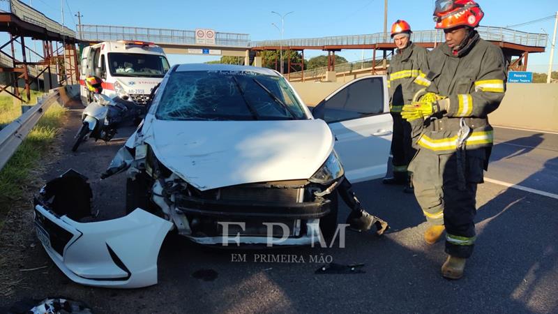 Motorista foge após provocar acidente na rodovia Cândido Portinari, em Franca