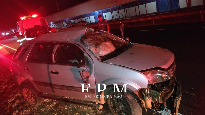 Motorista é socorrida com ferimentos graves após capotamento na rodovia Cândido Portinari