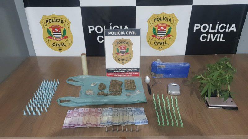 Polícia Civil prende três criminosos por tráfico e associação no Jardim Paineiras, em Franca