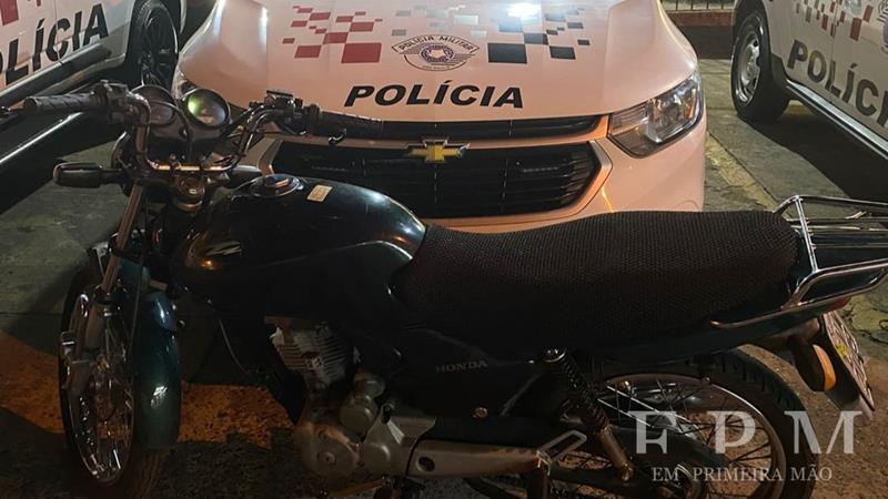 Polícia Militar localiza moto furtada por adolescentes em Franca