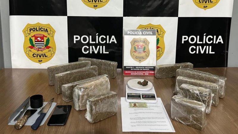 Traficante é preso em flagrante em operação da Polícia Civil em Franca