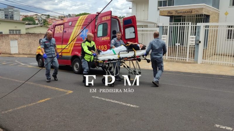 Motociclista fica ferido após enroscar pescoço em cabo de telefonia solto em Franca