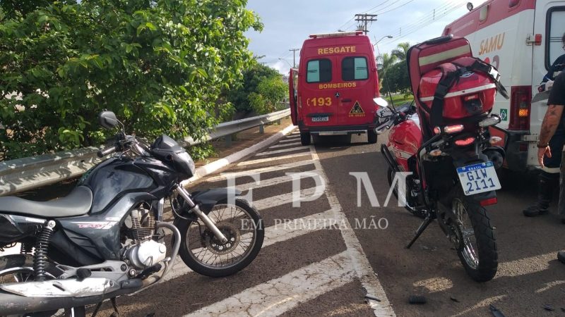 Criança sofre fratura em acidente entre carro e moto em rotatória de Franca