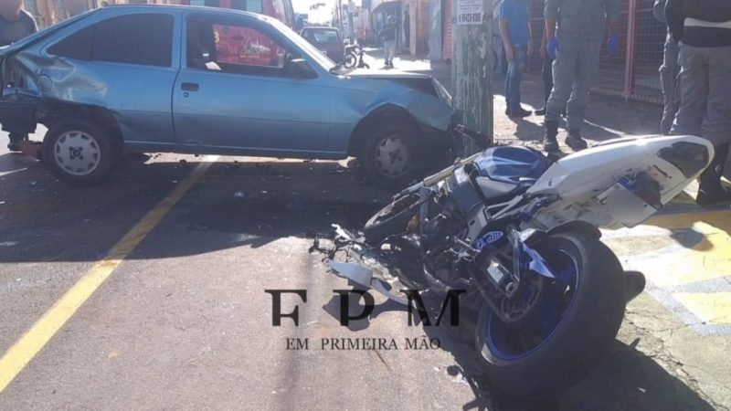 Motorista realiza conversão proibida e causa acidente em avenida de Franca