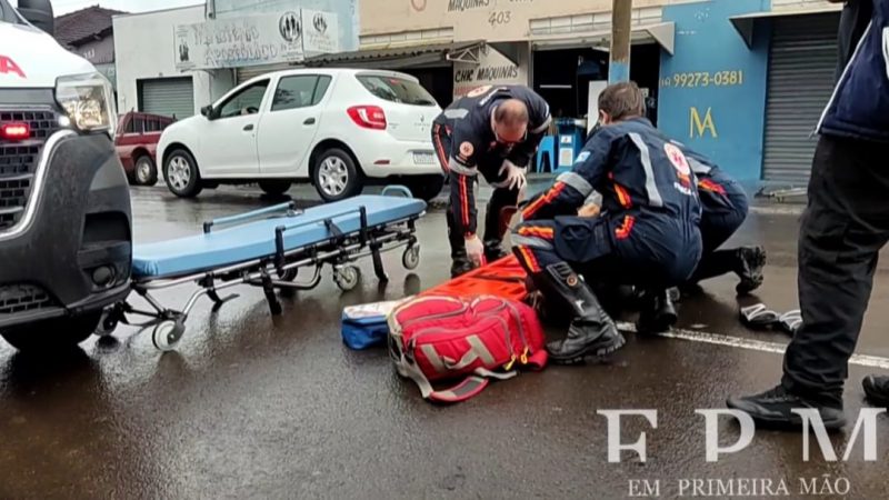 Câmera de segurança registra acidente que deixou mulher ferida em Franca