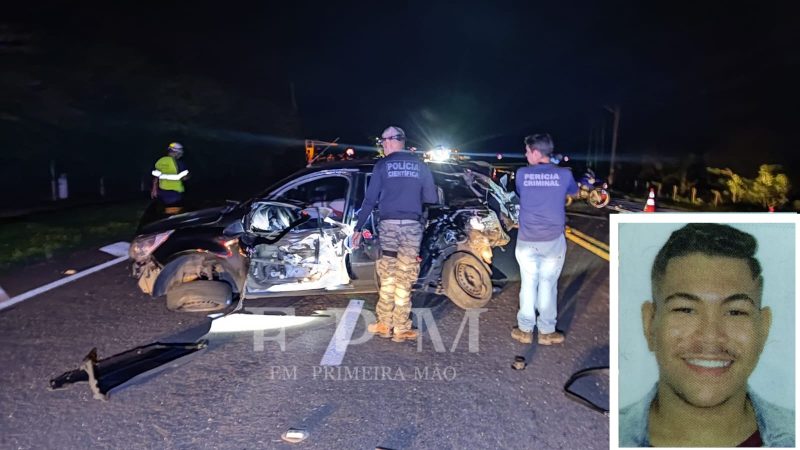 Colisão entre carro e caminhonete deixa uma vítima fatal na rodovia Nestor Ferreira