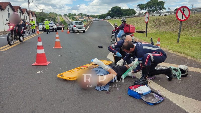 Colisão frontal entre motos deixa motociclistas com ferimentos graves em Franca