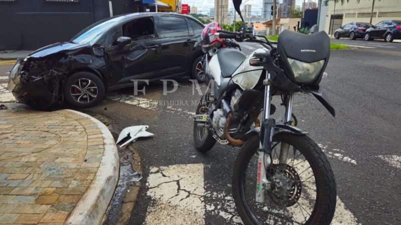 Motociclista sofre fratura após colisão na Vila Industrial em Franca